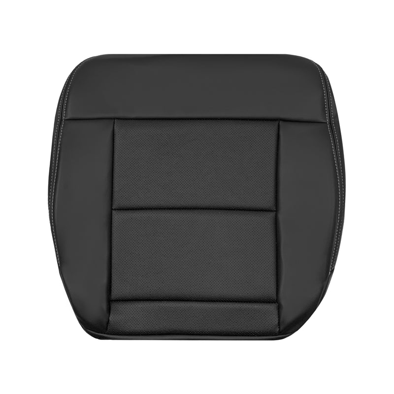 Mercedes E-Class worn seat bottom replacement in black synthetic leather