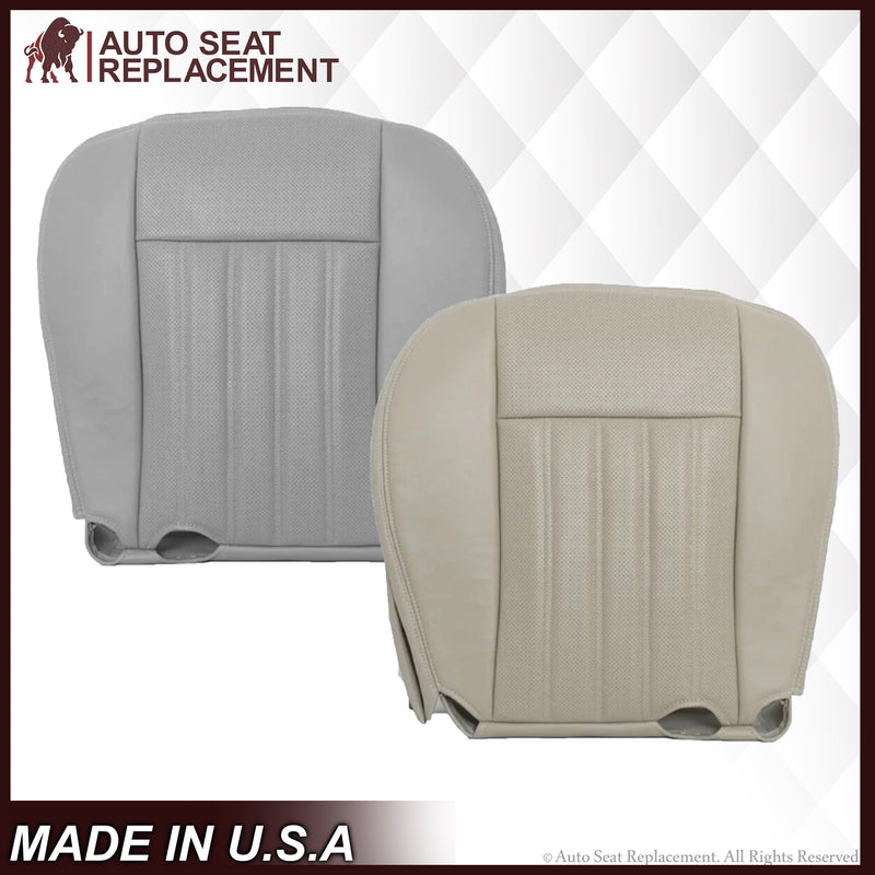 2003 2004 Lincoln Aviator SOLID Seat Covers in Light Parchment Tan OR Light Gray: Choose Genuine Leather or Vinyl