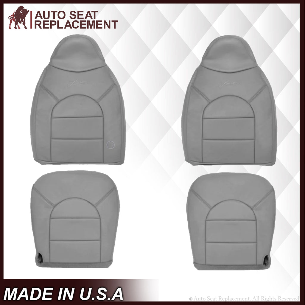 1998 1999 2000 Ford F250 F350 Lariat Super Duty Replacement Seat Cover in Medium Graphite Gray