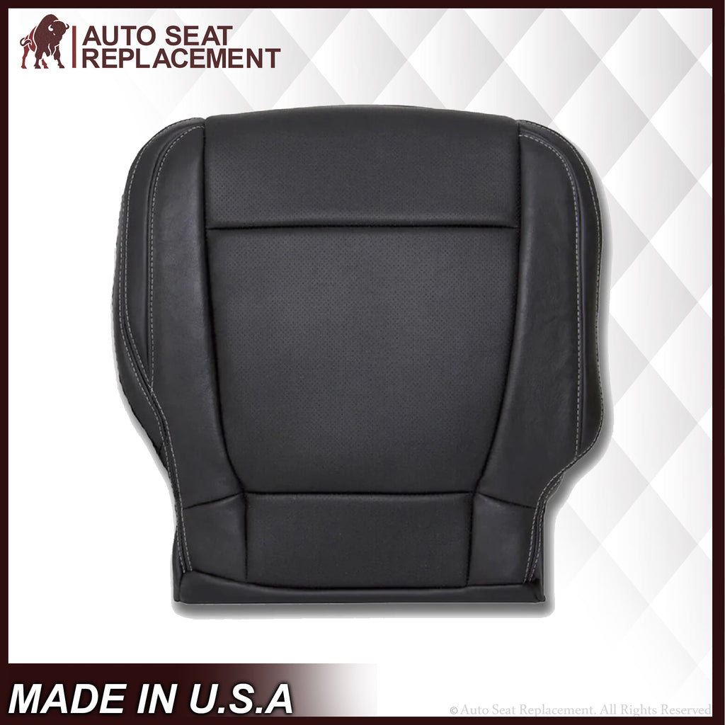 2015-2017 Ford F150 Lariat Charcoal Black Seat Cover Replacement in Leather or Vinyl