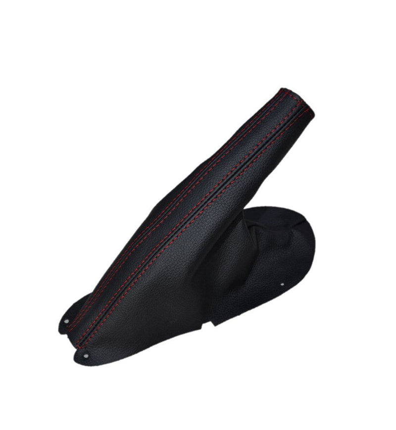 1994-2004 FORD MUSTANG GT-2001 Bullitt Black Genuine Leather Parking Brake Boot Cover - Auto Seat Replacement