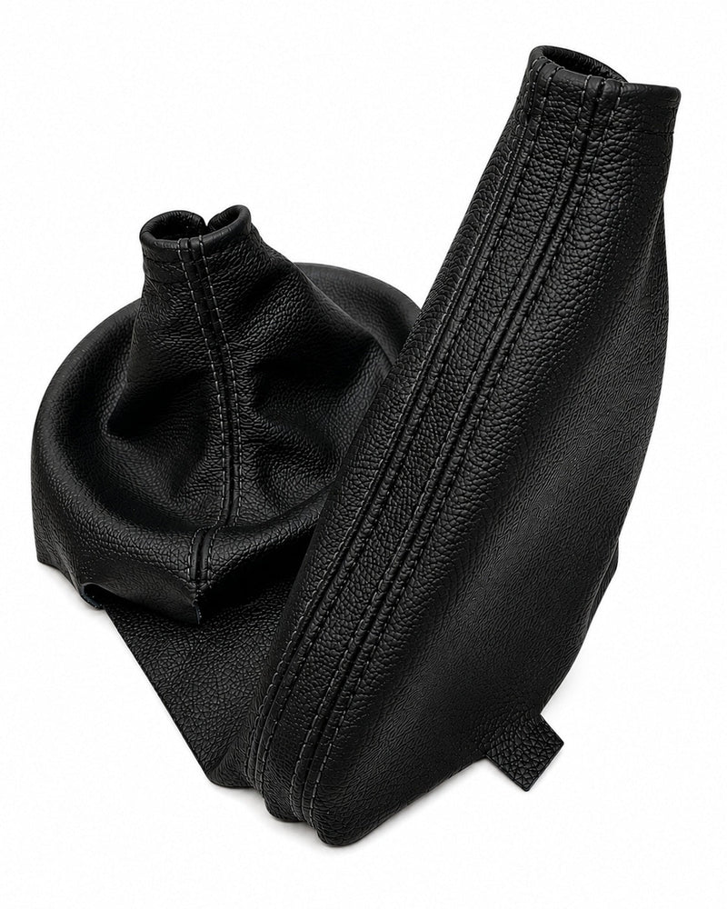 2017 - 2021 Subaru WRX Non STI Real Leather Shift and E-brake Boot Set - Auto Seat Replacement