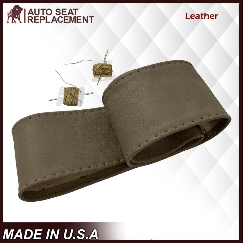 2000 2001 2002 2003 2004 2005 Ford Excursion Limited Tan Leather Steering Wheel Cover  + Lacing Thread and Flat head Needle - Auto Seat Replacement