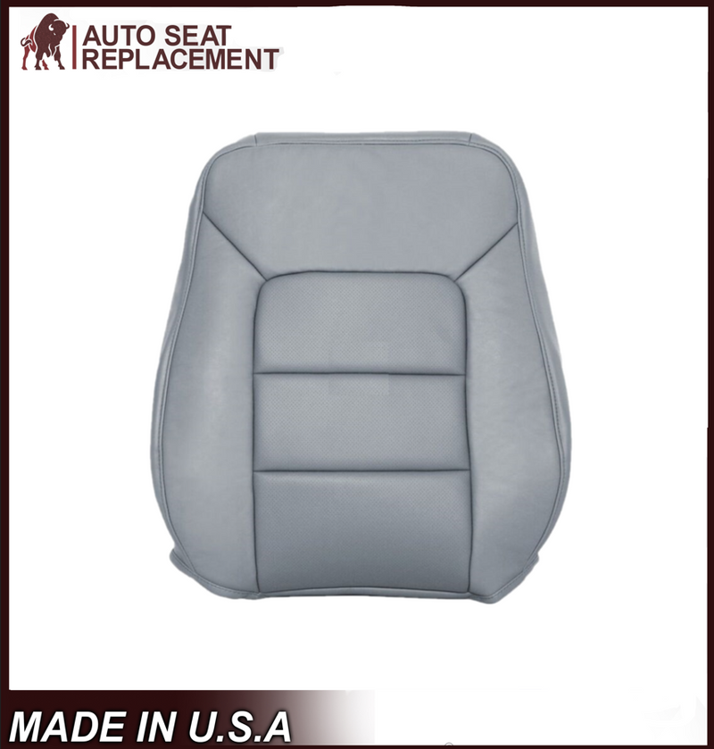 2005 2006 Ford Expedition Limited Gray PERFORATED Gray Leather OR Vinyl Front Seat Covers : Choose Leather OR Vinyl