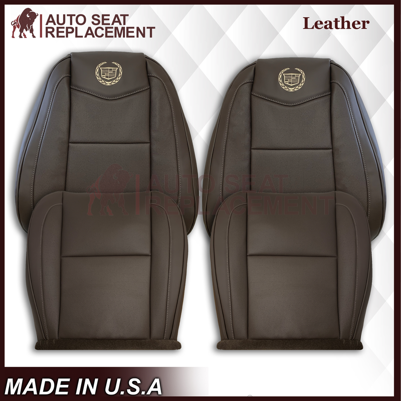 2007-2014 Cadillac Escalade Platinum Edition Replacement Synthetic Leather or Genuine Leather Seat Cover In Brown
