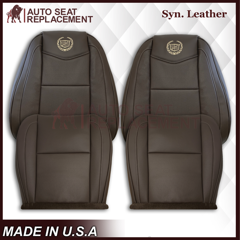2007-2014 Cadillac Escalade Platinum Edition Replacement Synthetic Leather or Genuine Leather Seat Cover In Brown