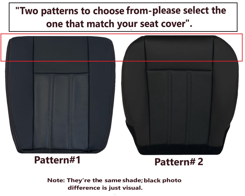2008 - 2020 For Dodge Grand Caravan Replacement Bottom Seat Cover W/ Red Stitching: Choose your pattern - Auto Seat Replacement