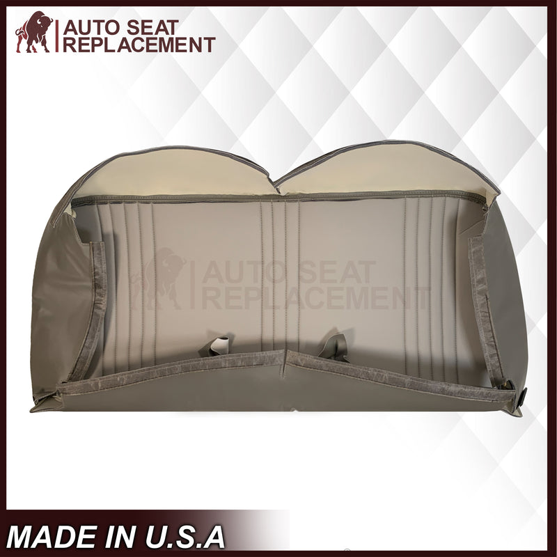1995-1999 Chevy Silverado & Cheyenne W/T Base Work Truck Replacement Vinyl Bottom & Lean Back Bench Seat Covers: Gray - Auto Seat Replacement