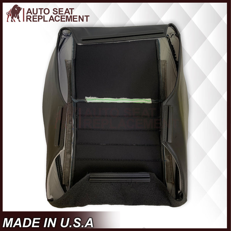 1999-2004 Ford Mustang GT Convertible Custom Blue Stitching Seat Covers in Dark Charcoal Black: Choose From Variation
