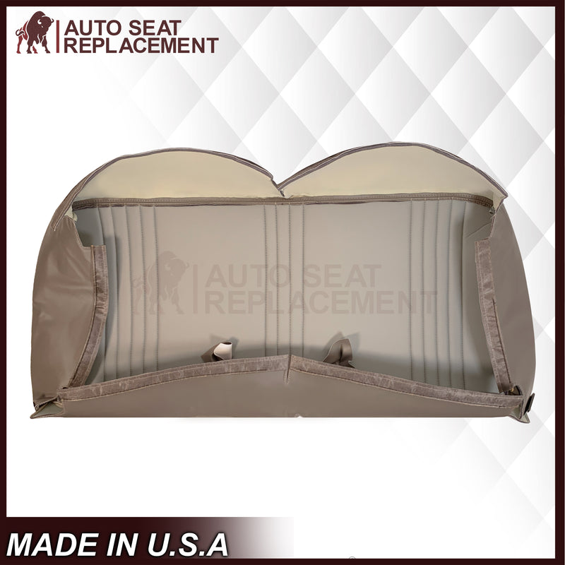 1995-1999 Chevy Silverado & Cheyenne W/T Base Work Truck Replacement Vinyl Bottom or Lean Back Bench Seat Covers: Tan - Auto Seat Replacement