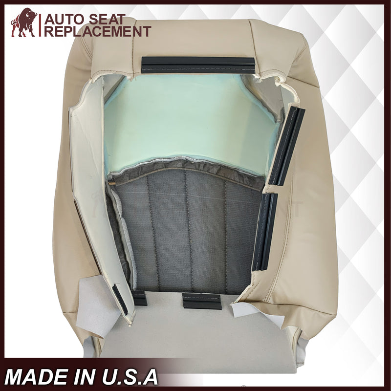 2007-2012 GMC Acadia Denali/SLT Replacement Leather/Syn. Leather Seat Cover: Tan, Perforated - Auto Seat Replacement