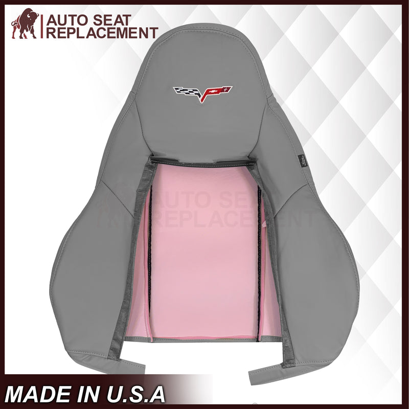 2005-2013 Chevy Corvette C6 Replacement Seat Covers: Gray Perforated