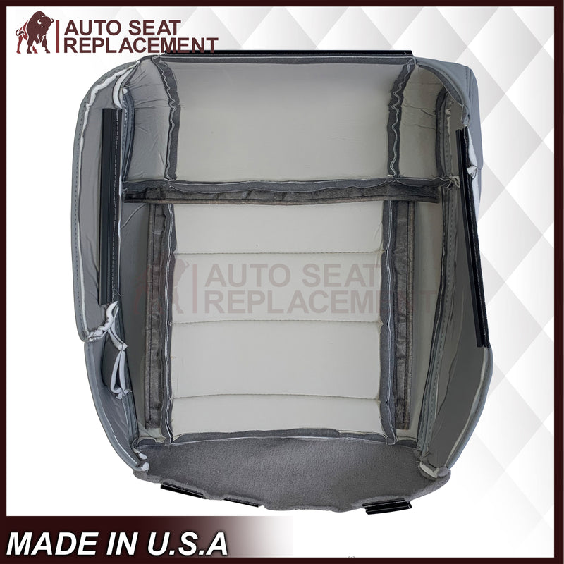 2008 - 2010 Jeep Wrangler Front Bottom Synthetic Leather Seat Cover 2 Tone Gray - Auto Seat Replacement