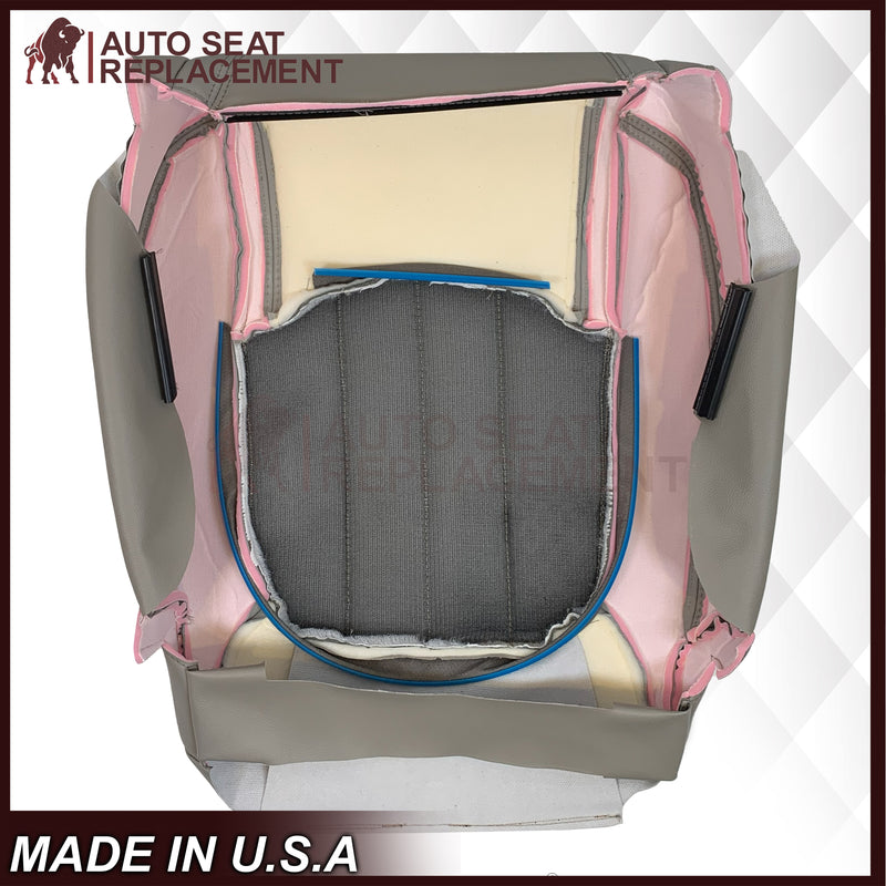 2007-2012 GMC Acadia Denali/SLT Replacement Leather/Syn. Leather Seat Cover: Gray, Perforated - Auto Seat Replacement