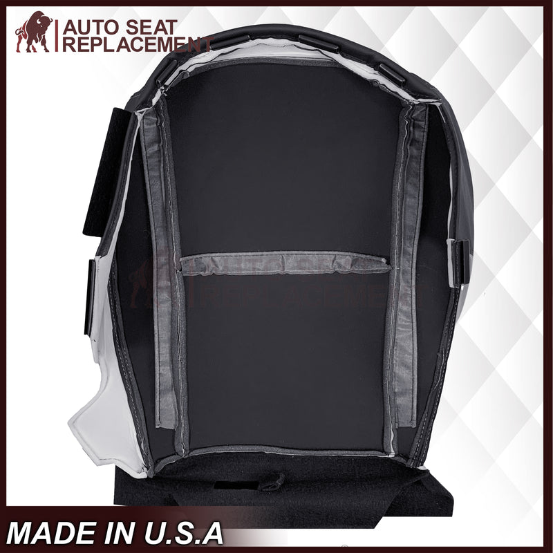 2013-2015 Subaru XV Crosstrek - Bottom Genuine or Synthetic Leather Replacement Seat Cover: Black Non-Perforated