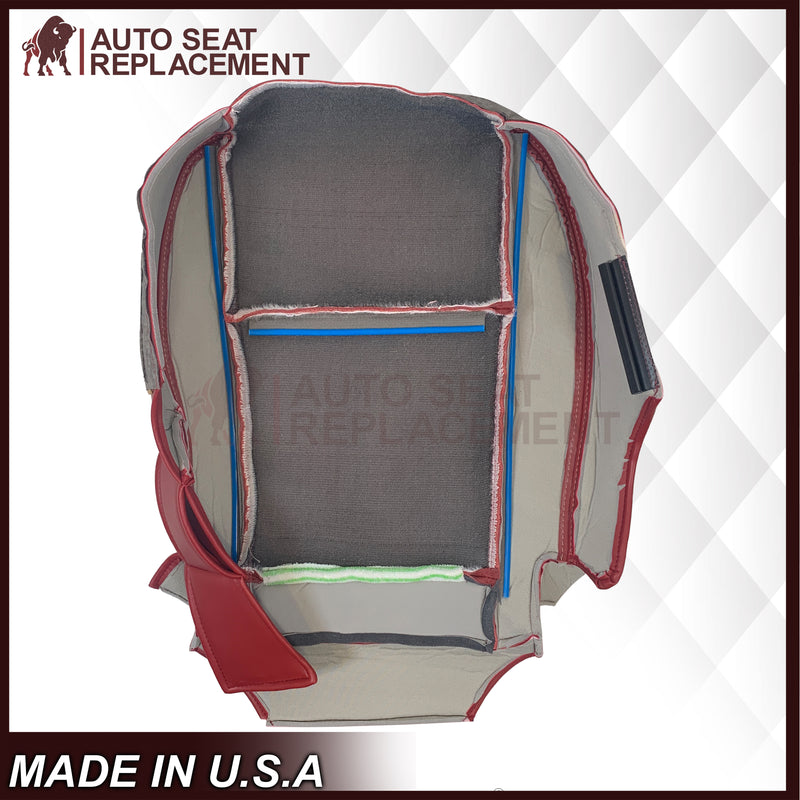 2011-2014 Dodge Charger Replacement Leather or Synthetic Leather Seat Cover: Red Perforated