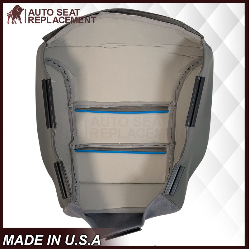 2000-2010 Ford F-650 F-750 Air Ride Heavy Duty Driver Side Bottom Replacement Seat Cover in Gray Vinyl - Auto Seat Replacement