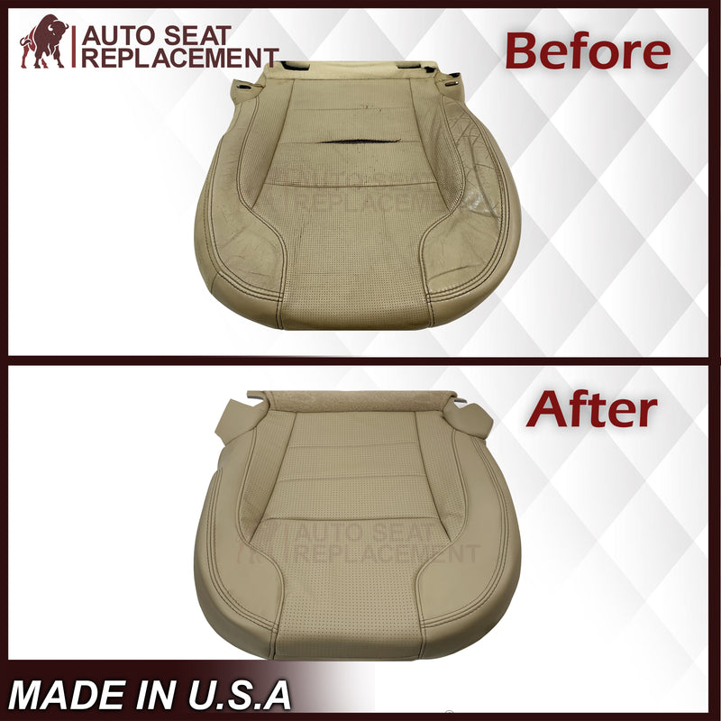 2013-2019 Ford Taurus Replacement Synthetic Leather Seat Cover: Dune, Tan Perforated - Auto Seat Replacement
