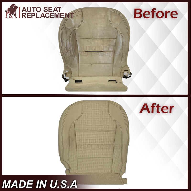 2013-2019 Ford Taurus Replacement Synthetic Leather Seat Cover: Dune, Tan Perforated - Auto Seat Replacement