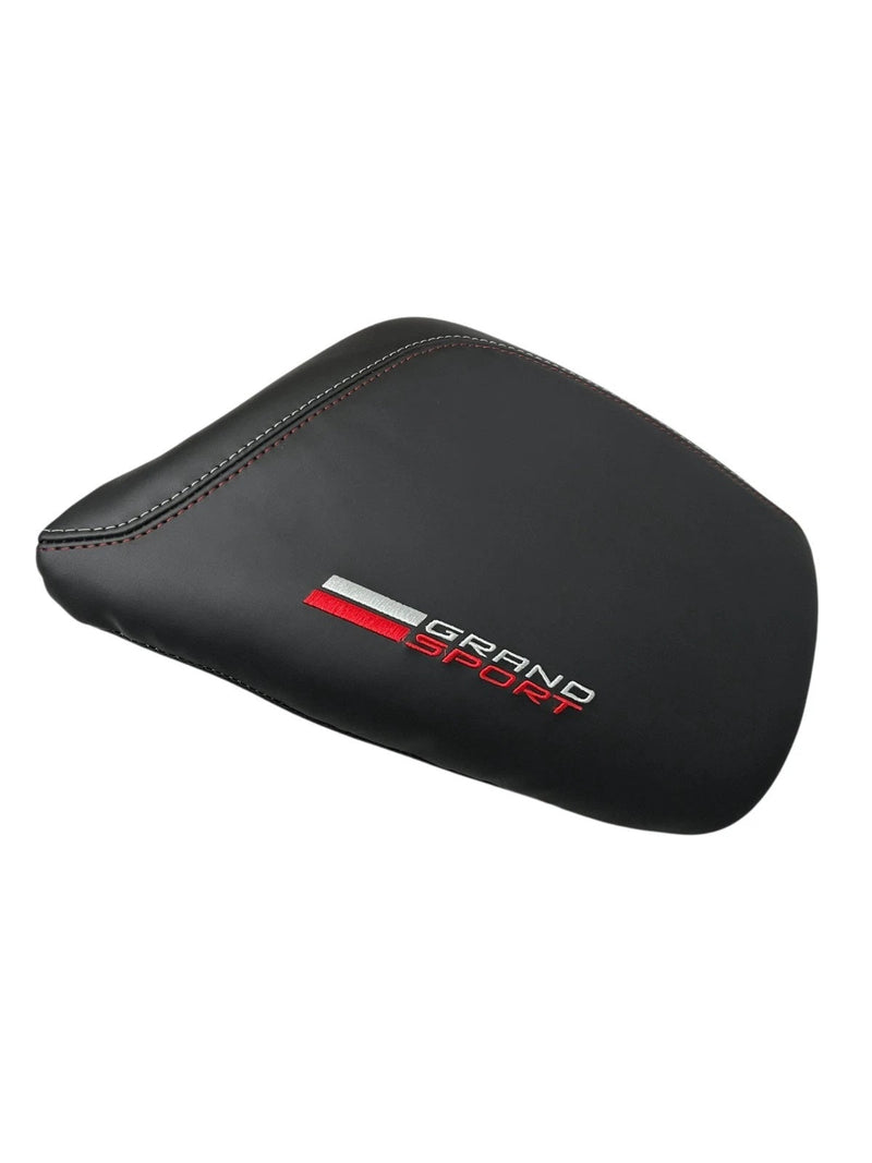 Embroidery Vinyl Console Armrest Cover Compatible With Chevy Corvette C7 2017 2018 2019