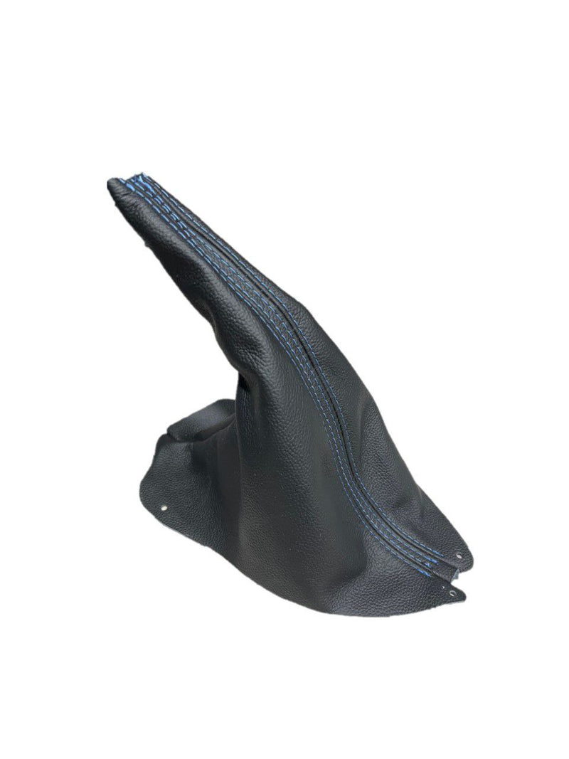 1994-2004 FORD MUSTANG GT-2001 Bullitt Black Genuine Leather Parking Brake Boot Cover - Auto Seat Replacement