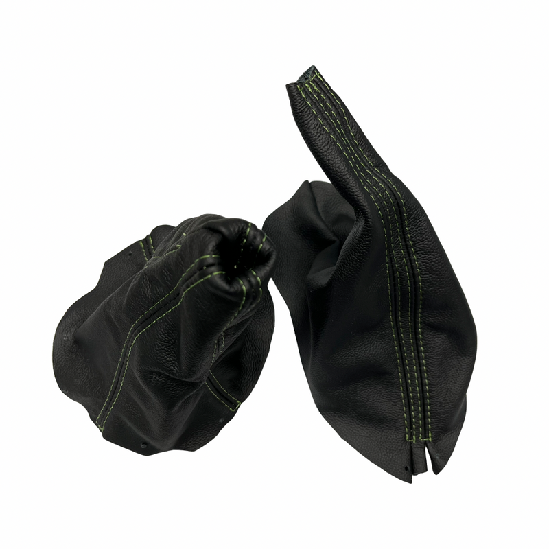 1994-2004 Ford Mustang GT-2001 Bullitt Genuine Real Leather Shift & Parking Brake Boot Cover - Auto Seat Replacement