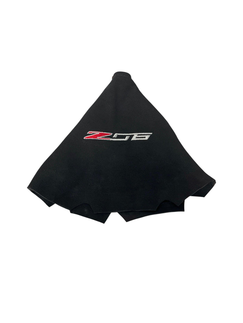 New Embroidery Leather/Suede Manual Shift Boot Cover For Chevy Corvette C6 Z06 2005-2013 - Auto Seat Replacement