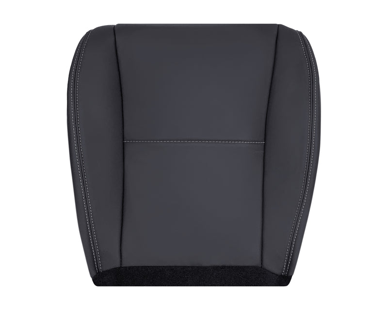 2013-2015 Subaru XV Crosstrek - Bottom Genuine or Synthetic Leather Replacement Seat Cover: Black Non-Perforated