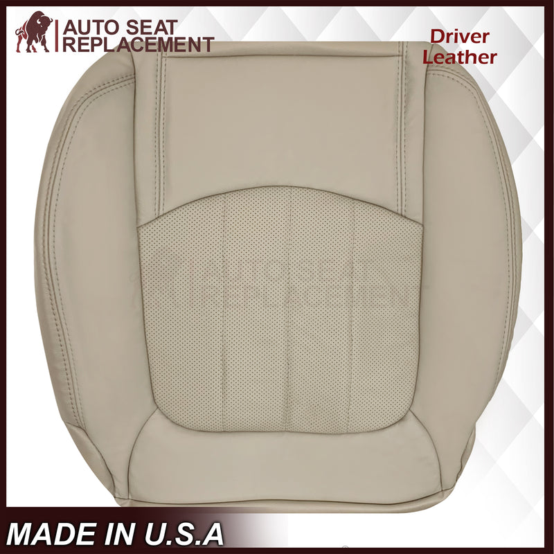 2007-2012 GMC Acadia Denali/SLT Replacement Leather/Syn. Leather Seat Cover: Tan, Perforated - Auto Seat Replacement