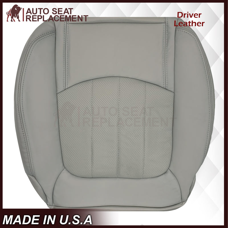 2007-2012 GMC Acadia Denali/SLT Replacement Leather/Syn. Leather Seat Cover: Gray, Perforated - Auto Seat Replacement