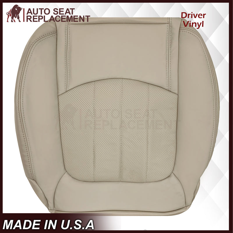 2007-2012 GMC Acadia Denali/SLT Replacement Leather/Syn. Leather Seat Cover: Tan, Perforated - Auto Seat Replacement