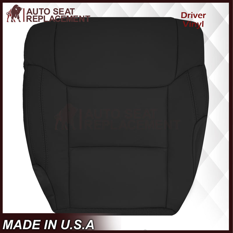 2014-2021 Toyota Tundra Driver OR Passenger Side Replacement Leather OR Synthetic Leather Seat Cover: Black - Auto Seat Replacement