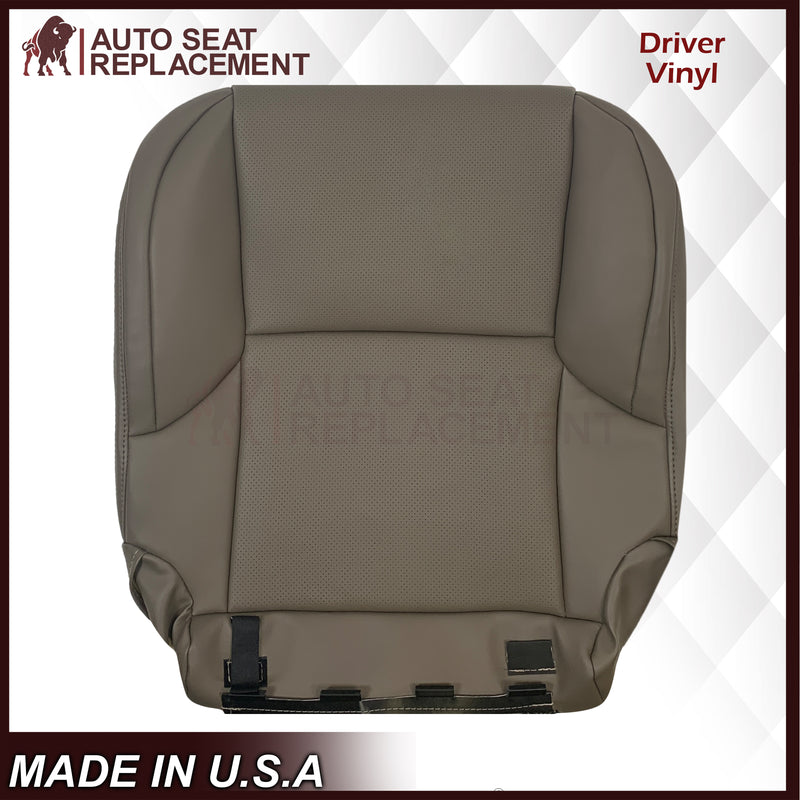 2010-2021 Lexus GX460 Replacement Perforated Synthetic Leather Top or Bottom Seat Cover: Dark Tan Perforated