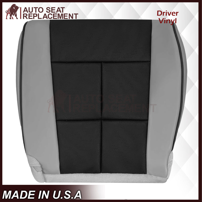 2007 - 2014 Lincoln Navigator Bottom Seat Cover in 2 Tone Gray & Black Leather or Vinyl - Auto Seat Replacement