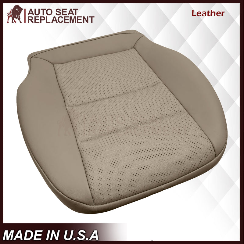 2008-2012 Mercedes Benz GLK250, GLK-350 Driver OR Passenger Bottom Replacement Leather Seat Cover: Perforated Tan - Auto Seat Replacement