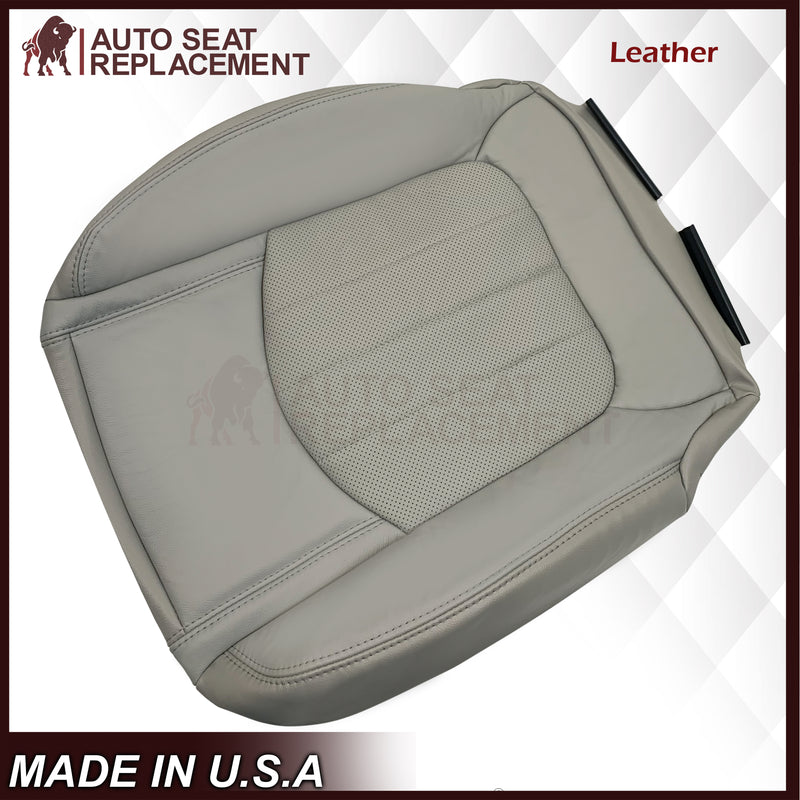 2007-2012 GMC Acadia Denali/SLT Replacement Leather/Syn. Leather Seat Cover: Gray, Perforated - Auto Seat Replacement