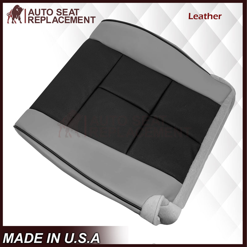 2007 - 2014 Lincoln Navigator Bottom Seat Cover in 2 Tone Gray & Black Leather or Vinyl - Auto Seat Replacement