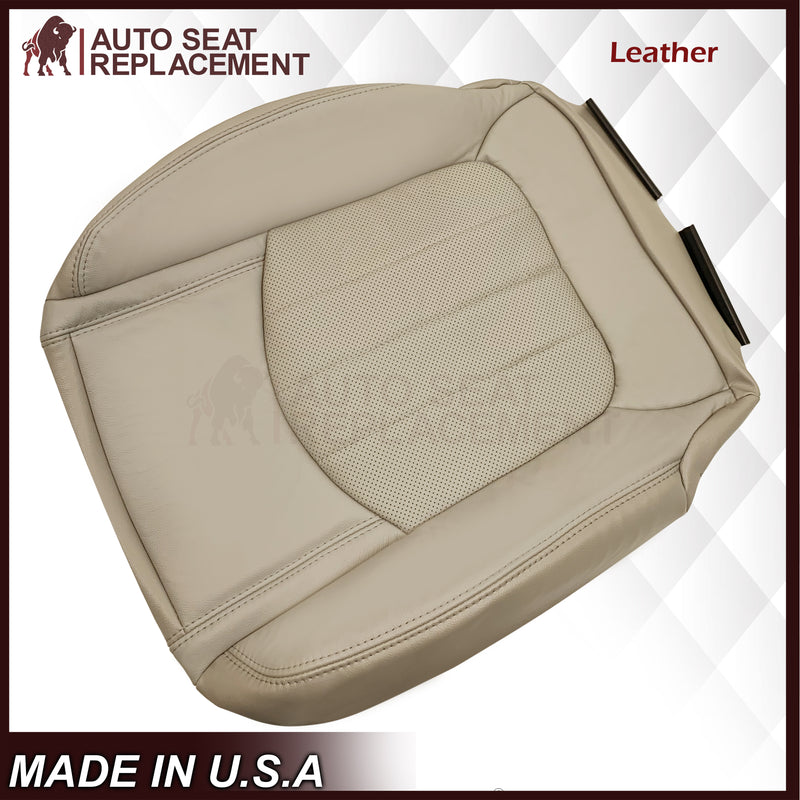 2007-2012 GMC Acadia Denali/SLT Replacement Leather/Syn. Leather Seat Cover: Tan, Perforated - Auto Seat Replacement