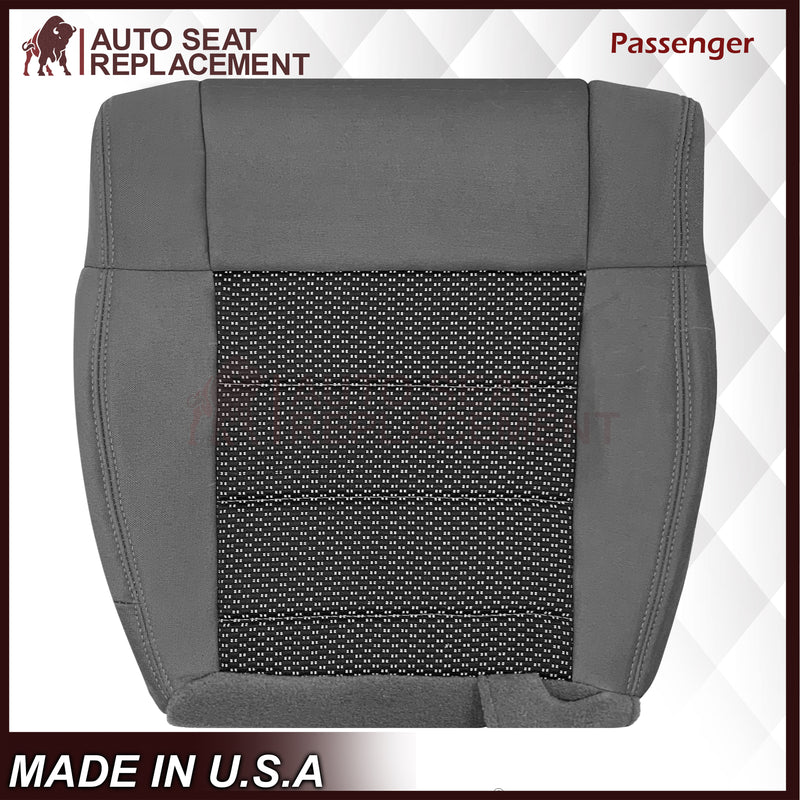 2008-2010 Jeep Wrangler X Replacement Driver or Passenger Side Cloth Seat Cover: 2-Tone Gray - Auto Seat Replacement