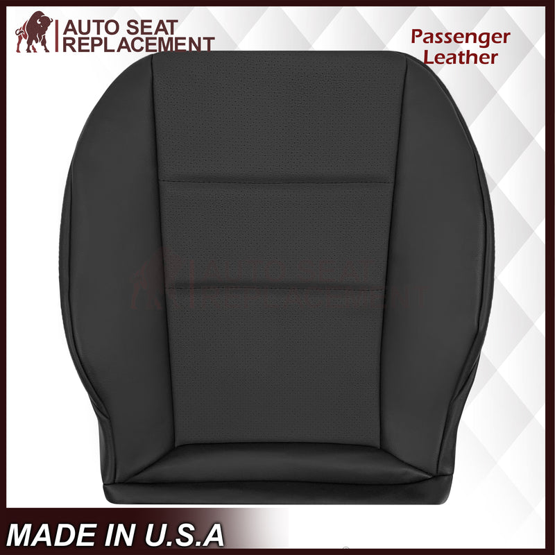 2008-2015 Mercedes Benz GLK250, GLK-350 Driver OR Passenger Bottom Replacement Leather Seat Cover: Perforated Black - Auto Seat Replacement