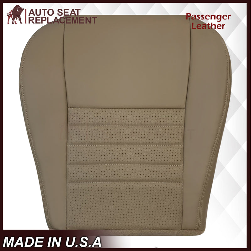 1999-2004 Ford Mustang GT V8 Replacement Cowhide Leather OR Synthetic Leather Seat Cover: Tan, Perforated