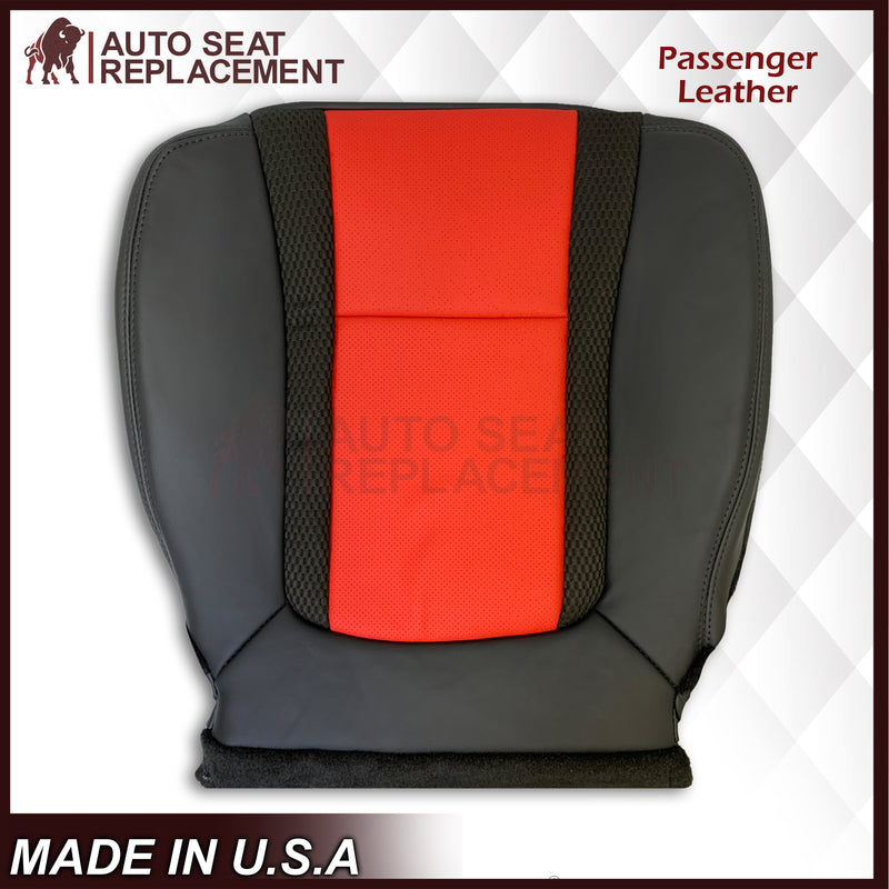 2010 - 2014 Ford F-150 Raptor Top or Bottom Perforated Seat Cover in 2 Tone Red-Black Choose: Leather or Vinyl