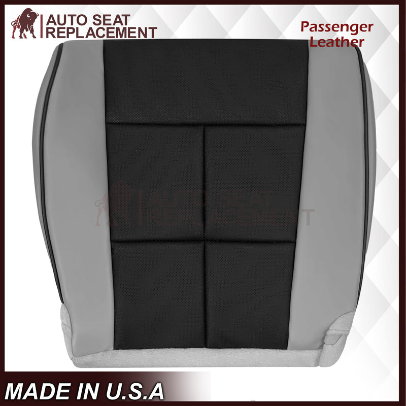 2007 - 2014 Lincoln Navigator Bottom Seat Cover in 2 Tone Gray & Black Leather or Vinyl - Auto Seat Replacement