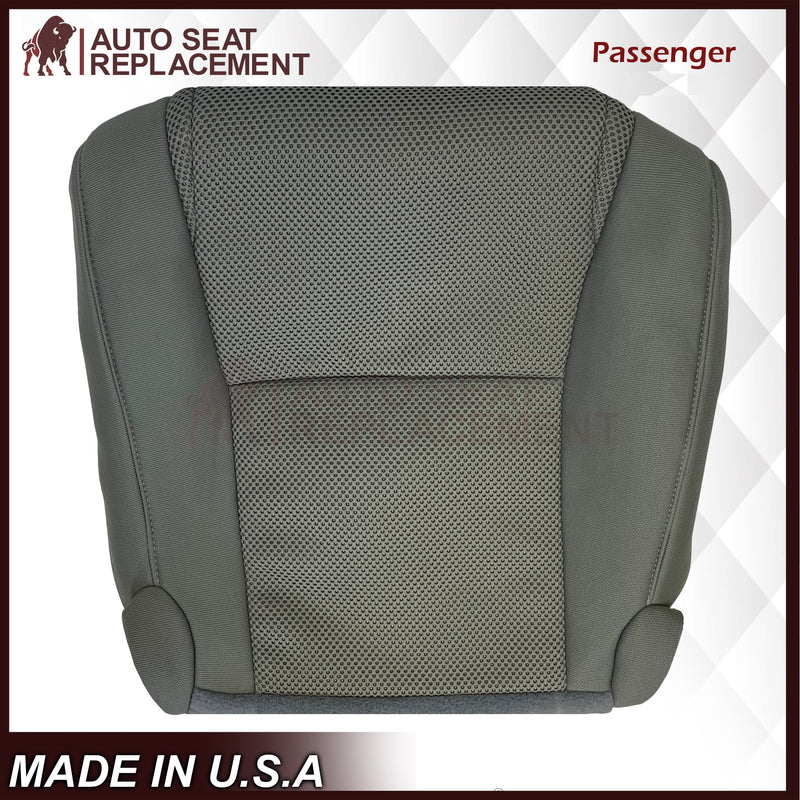 2009 - 2015 Toyota Tacoma Driver OR Passenger Side Bottom Replacement Cloth Seat Covers In Gray