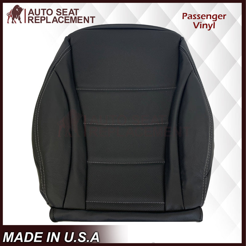 2016 - 2022 Mercedes Benz GLC Class C250, C300, C350 Driver OR Passenger Bottom Leather Seat Cover in Perforated Black - Auto Seat Replacement
