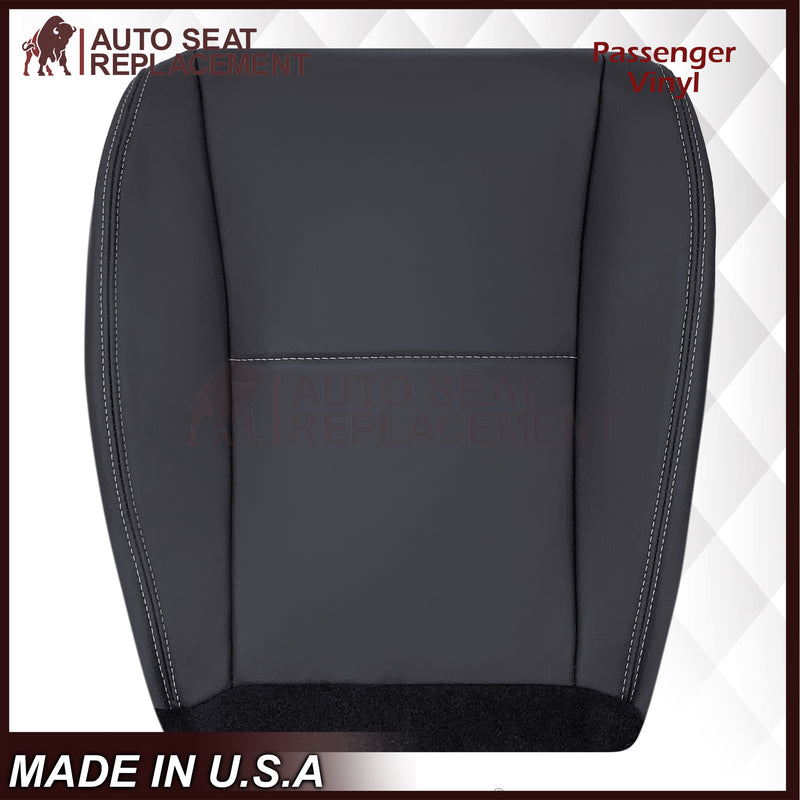 2013-2015 Subaru XV Crosstrek - Bottom Genuine or Synthetic Leather Replacement Seat Cover: Black Non-Perforated