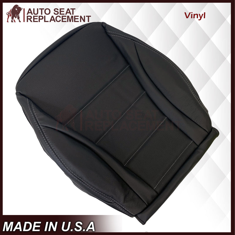 2016 - 2022 Mercedes Benz GLC Class C250, C300, C350 Driver OR Passenger Bottom Leather Seat Cover in Perforated Black - Auto Seat Replacement