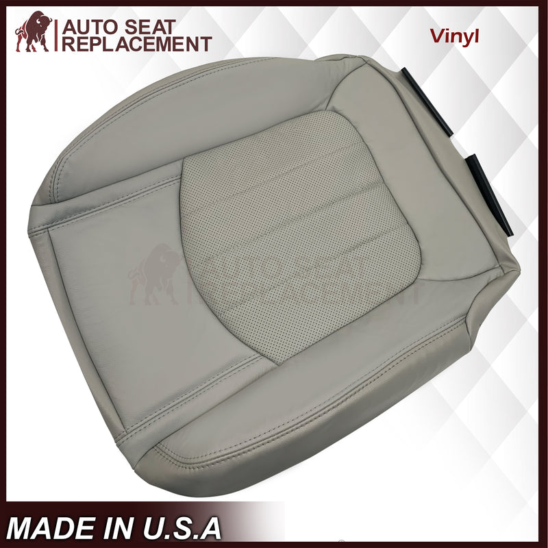 2007-2012 GMC Acadia Denali/SLT Replacement Leather/Syn. Leather Seat Cover: Gray, Perforated - Auto Seat Replacement
