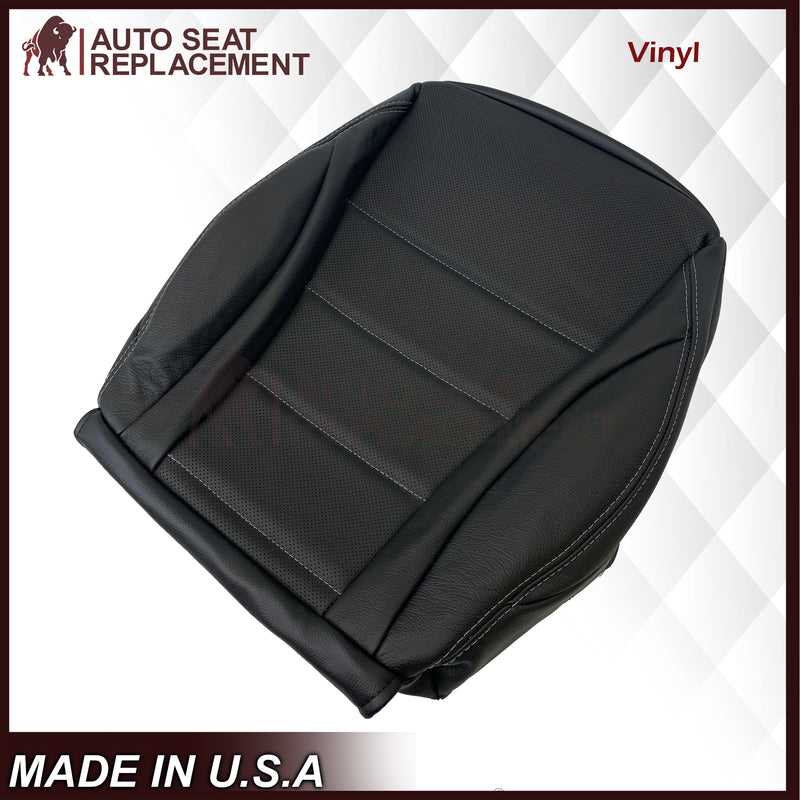 2016 - 2022 Mercedes Benz GLC Class C250, C300, C350 Driver OR Passenger Bottom Leather Seat Cover in Perforated Black - Auto Seat Replacement