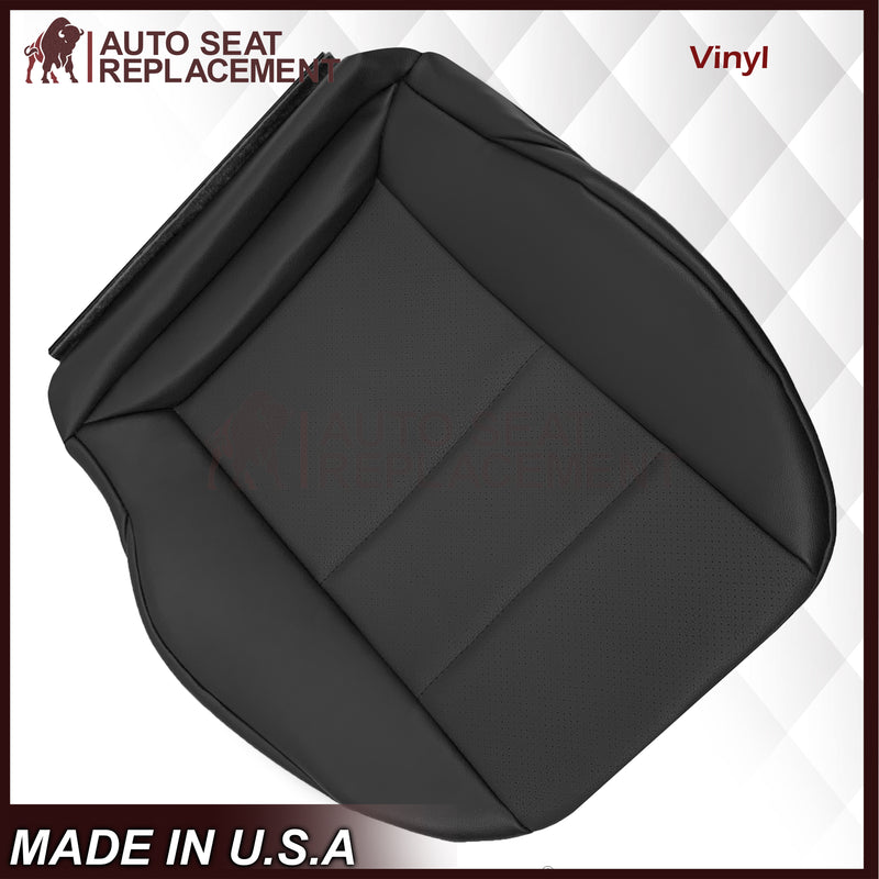 2008-2015 Mercedes Benz GLK250, GLK-350 Driver OR Passenger Bottom Replacement Leather Seat Cover: Perforated Black - Auto Seat Replacement